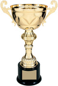 Decade Awards Metal Cup Trophy - Engraved Corporate Love Award | Gold or Silver (10-14.5 Inch Tall) - Customize Today