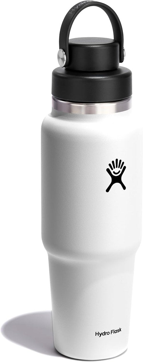 Hydro Flask 32 Oz Wide Mouth Travel Bottle - Flex Chug Cap in White for Easy Hydration