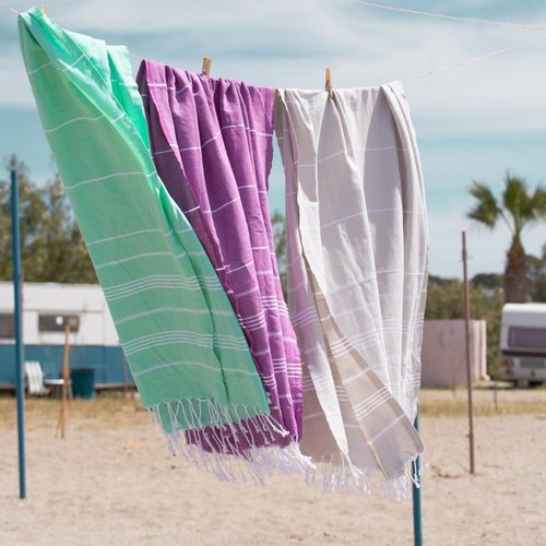 BAY LAUREL Turkish Beach Towel - Quick Dry, Sand-Free, Lightweight | Large 39 x 71 with Travel Bag