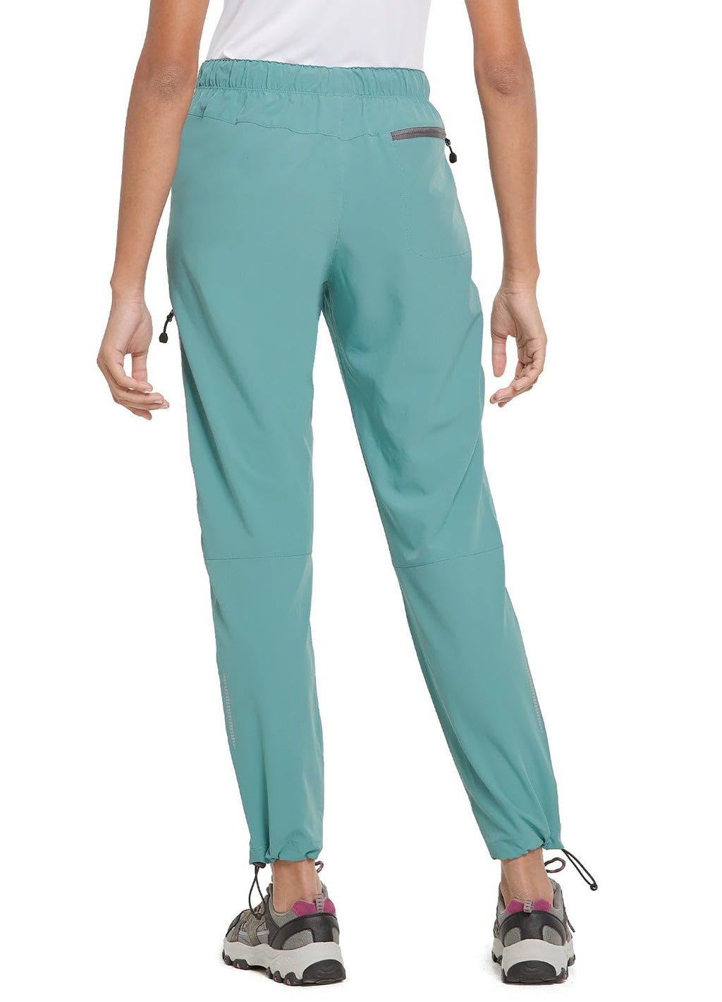 baleaf Women's Hiking Pants Quick Dry Lightweight Water Resistant Stretch Cargo Pants with Zipper Pockets Travel Camping 29''-Pond 2XL