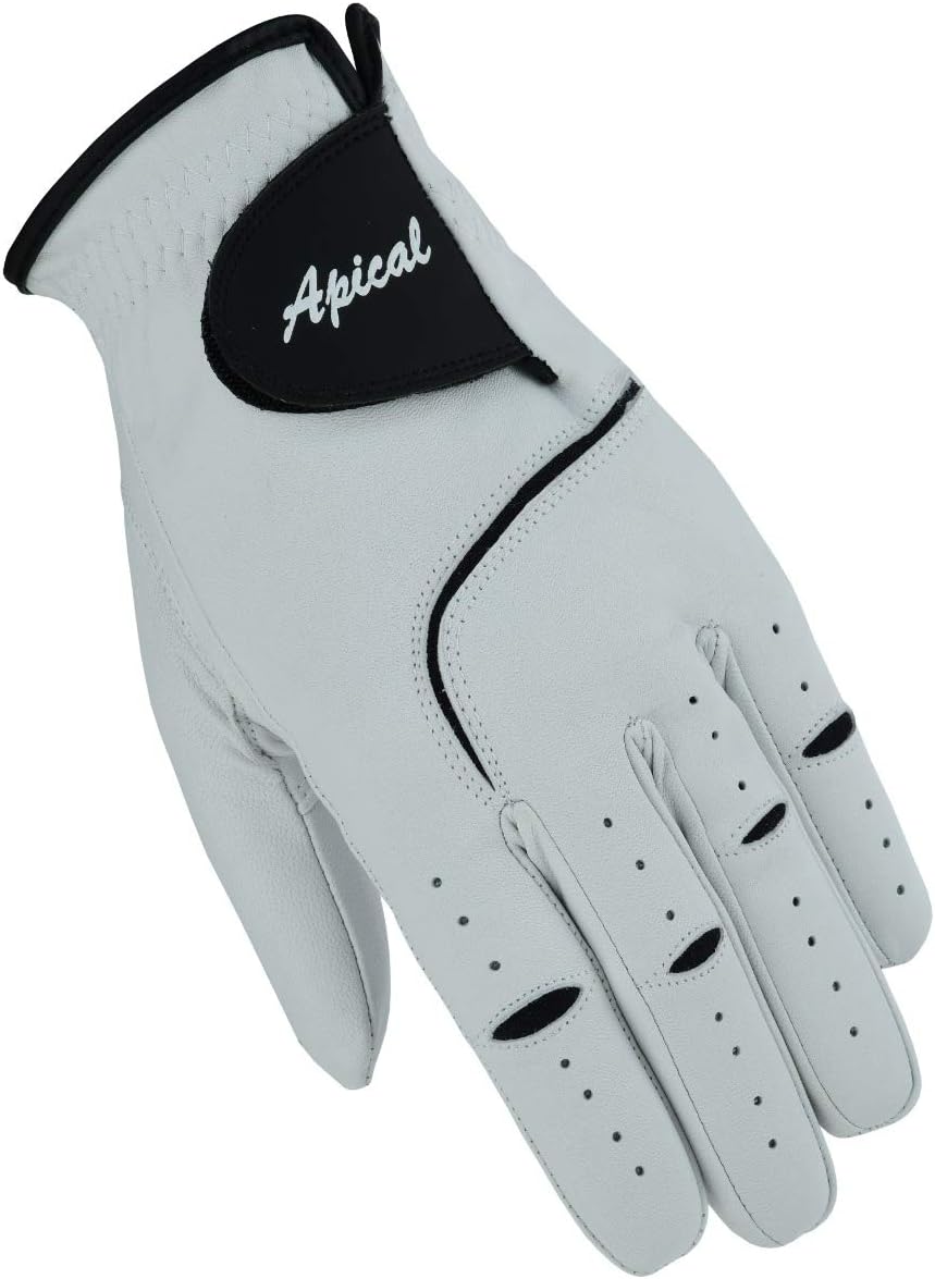 Apical Premium 100% Cabretta Leather Golf Gloves for Men - Stable Grip & Soft Feel | 3-Pack Value Set (Left Hand for Right-Handed Golfers)