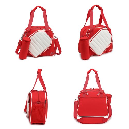 RAINBOW SMILE Crossbody Pickleball Bag with Ice Bag & Ball Bag 3-Piece Sets, Waterproof Pickle Ball Bag Tote Shoulder Bag