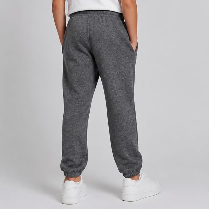 AeroPostale Boys Fleece Joggers 3-Pack - Grey Heather, Charcoal Heather, Black 14-16