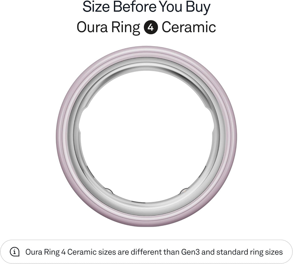 Oura Ring 4 - Ceramic Petal - Size 7 - Advanced Sleep & Activity Tracker | AI Health Advisor, 8-Day Battery Life