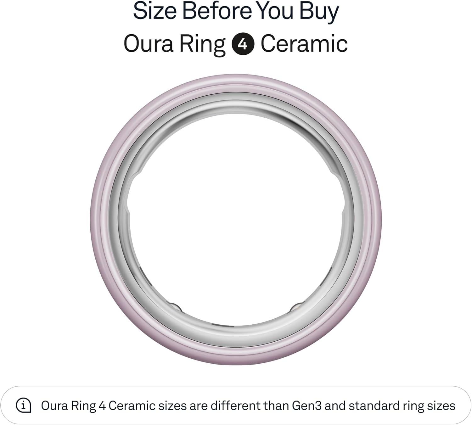 Oura Ring 4 - Ceramic Petal - Size 7 - Advanced Sleep & Activity Tracker | AI Health Advisor, 8-Day Battery Life