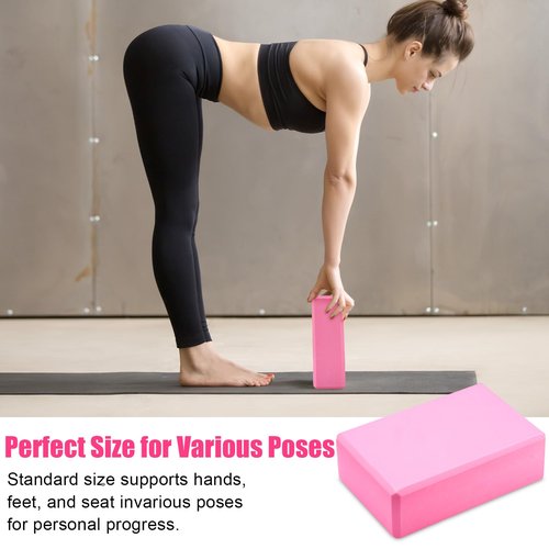 Silipull 10 Pcs Pilates Ring Blocks Set for Women Home Yoga Equipment Accessories Pilates Ring Circle and Ball Workouts Gift Include Ball Yoga Circle Resistance Bands Block Straps Gym Bag(Pink)