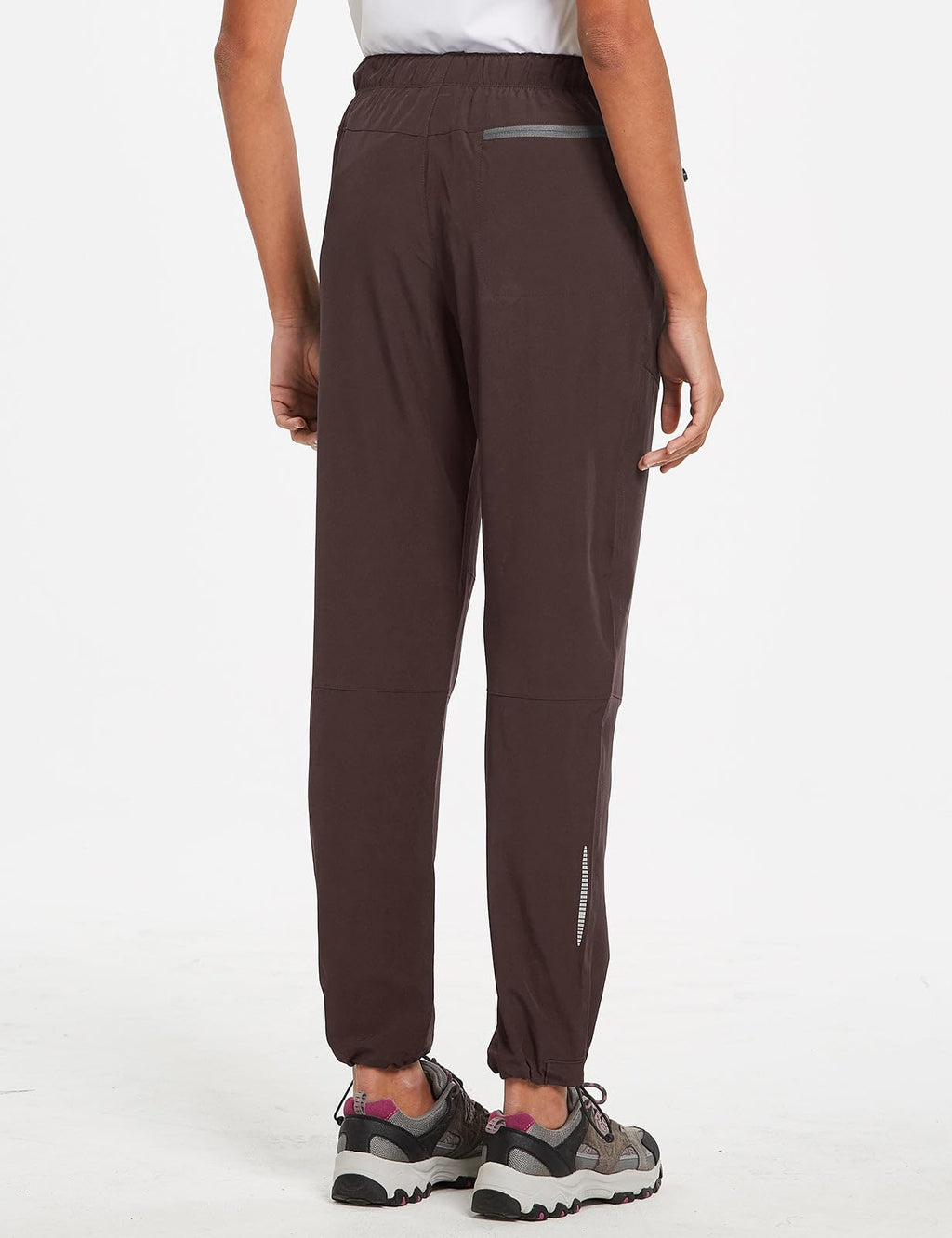 baleaf Travel Pants Women Hiking Long Tall Lightweight Quick Dry Water Resistant Cargo Pants 31'' Trip 31''-Trip Brown XS