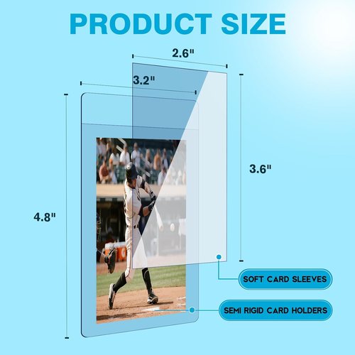 Card Protectors by [Brand Name] - 600ct Semi Rigid & Soft Card Sleeves for Graded Trading Cards