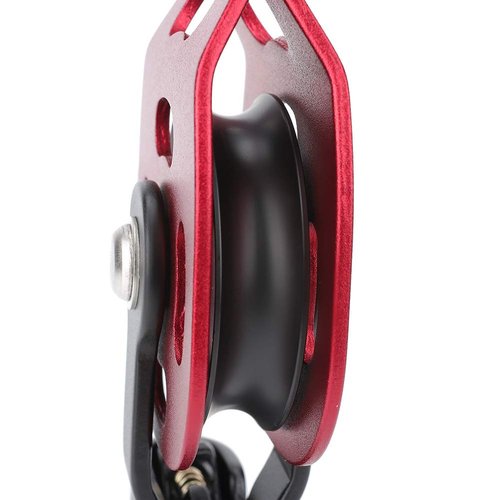 Shanbor Climbing Pulley,4KN Aluminium Heavy Duty Single Swivel Rope Pulley Block for 8-12mm Rope Climbing Pulley