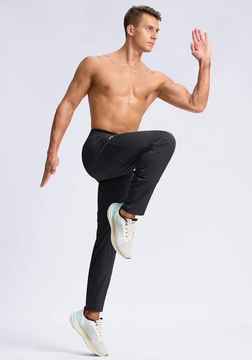 G Gradual Men's Athletic Sweatpants - Stretchy Long Joggers with Zipper Pockets | 30"-36" Inseam