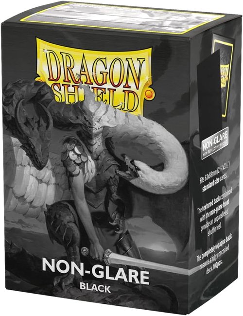 Dragon Shield | Matte Card Sleeves - 100 CT Non-Glare, Smooth & Durable | Compatible with Pokémon, Flesh & Blood, One Piece & Magic the Gathering | Black