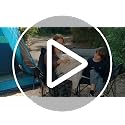 Oversized Padded Double Camping Chair - Black, Folding Outdoor Loveseat