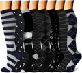 CHARMKING Compression Socks - 15-20 mmHg Circulation Support for Men & Women | 8 Pairs for Athletic Running & Cycling