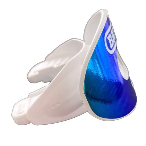 Battle Sports Iridescent Oxygen Football Mouthguard - Football Mouth Guard with Strap, Superior Airflow and Better Performance, Maximum Breathability, Works with Braces