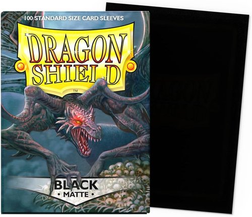 Dragon Shield | Double Sleeve Combo - Perfect Fit Black Matte Bundle (2X 100 CT) for TCGs