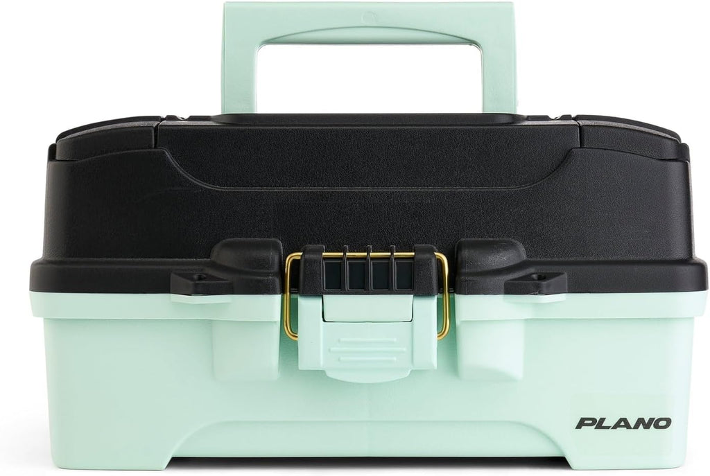 Plano | Catch All One-Tray Tackle Box Kit - Rust-Proof Brass Latch, Deep Storage, Black/Blue