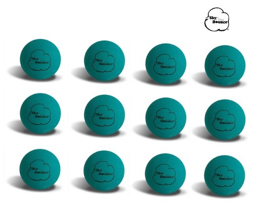 Sky Bounce Color Rubber Handballs for Recreational Handball, Stickball, Racquetball, Catch, Fetch, and Many More Games, 2 1/4-Inch, Green, 12 Count