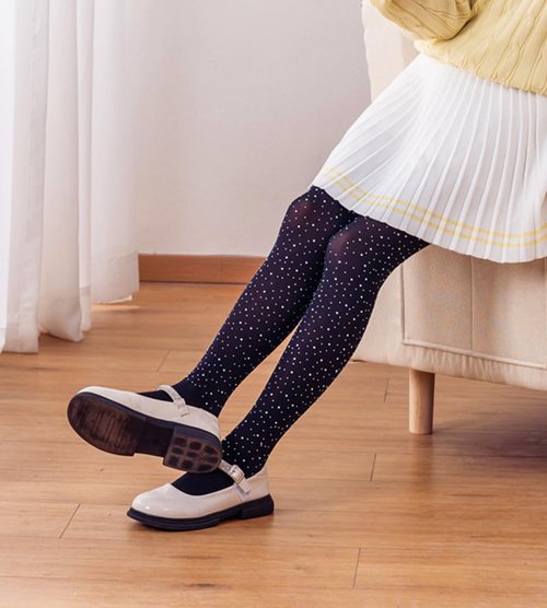 LUCKELF Girls Glitter Tights - Soft Opaque Sparkle Rhinestone Dance Stockings | Perfect for School Events