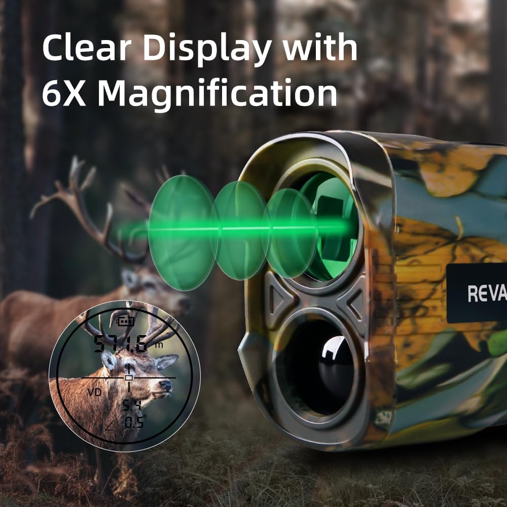 REVASRI Laser Rangefinder - 2200/3300 Yards Range | Fast Measurement for Hunting & Scanning