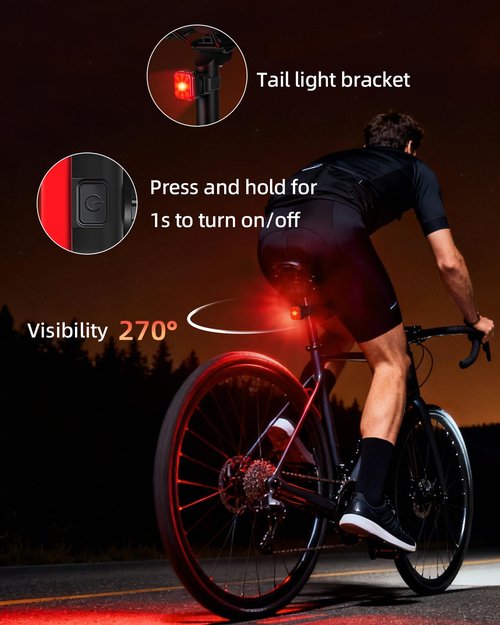 WSDCAM 140dB Bike Horn with Front and Rear Light, 2in1 Bicycle Bell Control Switch LED Light, Rechargeable Waterproof, 8+5 Modes Headlight and Tail Light Daily Commute, Adults Kids Bike Scooter Ebike
