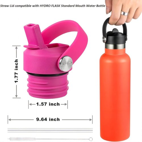 Hydro Flask Straw Lid - Replacement Sport Cap with Flexible Handle for 18/21/24 oz Bottles