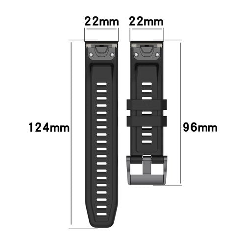 REYDA Silicone Band Compatible with Garmin Fenix 7/7 Pro/6/6 Pro/5/5 Plus, 22mm Quick Fit Watch Band Soft Breathable Silicone Bracelet Wristband Replacement Band for Garmin Quatix 8 47mm/7 Pro/7/6/5