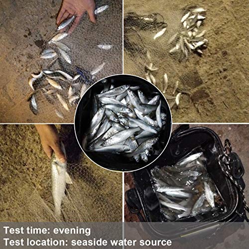10ft Drasry Saltwater Cast Net with Lead Sinkers for Bait Fishing - 3/8 Mesh