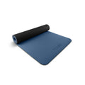 TONE Fitness Yoga Mat 1/4" Thick Non Slip Exercise & Pilates Mat for Home Workouts with Carrying Strap | V Pattern | Black/Blue