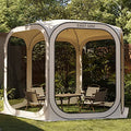EAST OAK 10x10 ft Pop Up Screen Tent with Mosquito Netting & UPF 50+ Beige