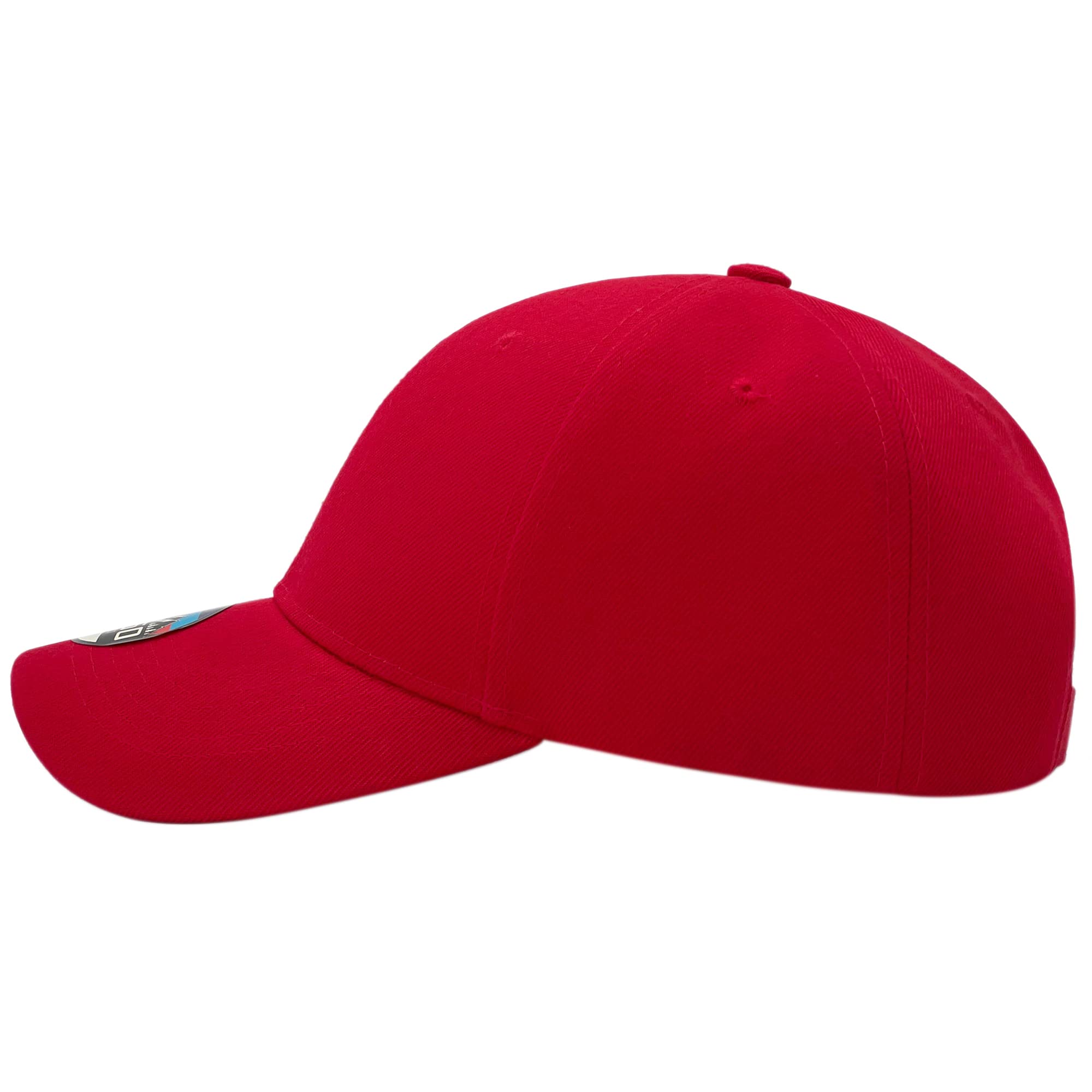 4350 DISTRICT Unisex-Adult Plain Solid Curved Baseball Cap (Y4361-RED)