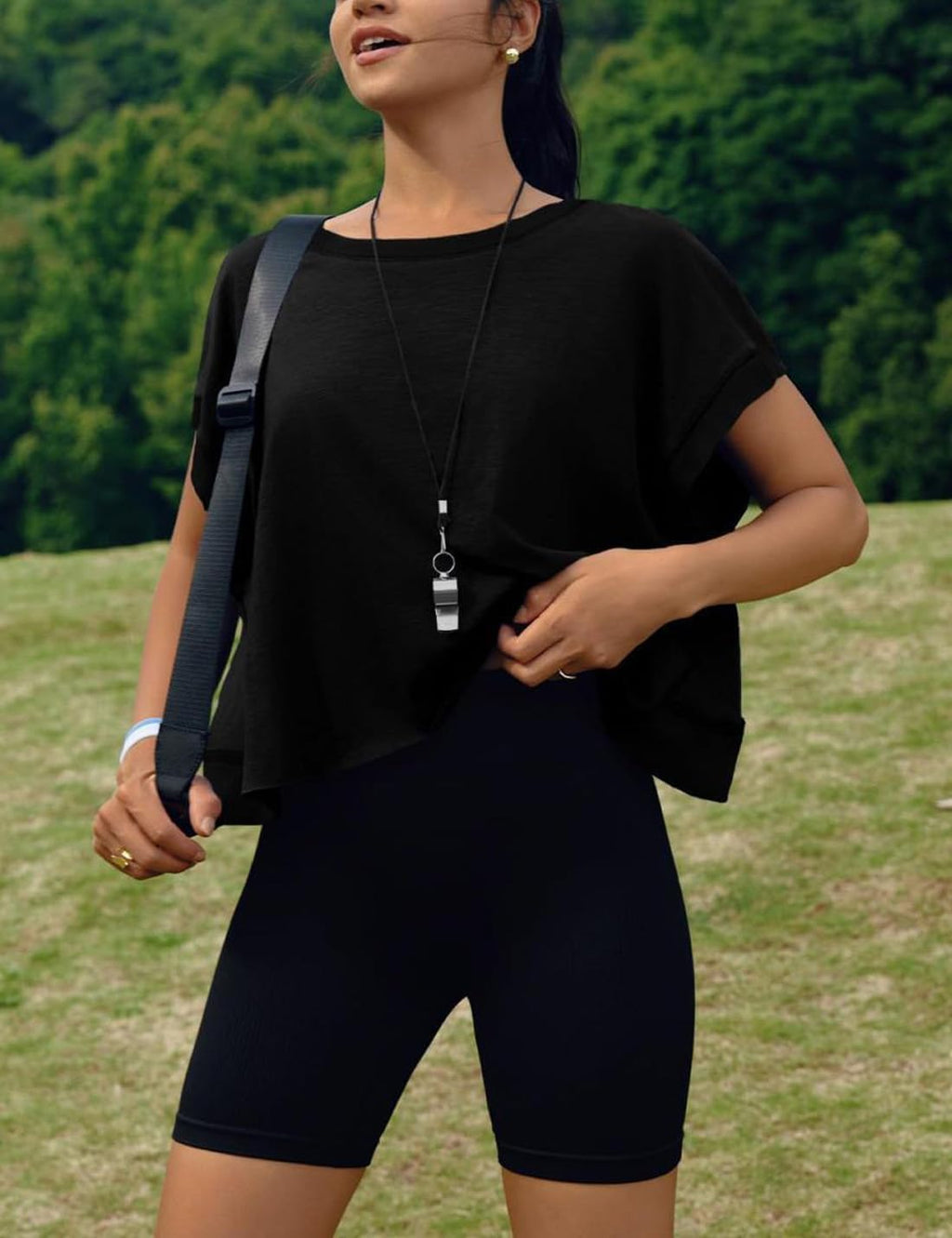 VIEWON Women's Workout Top - Open Back Short Sleeve Yoga Tee | Y2K Crop Design in Stylish Colors