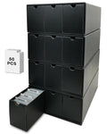 12-Drawer Trading Card Storage Box with 50 Dividers - MTG, Baseball & Sports Cards Collector Box (Black, 12 Drawers)