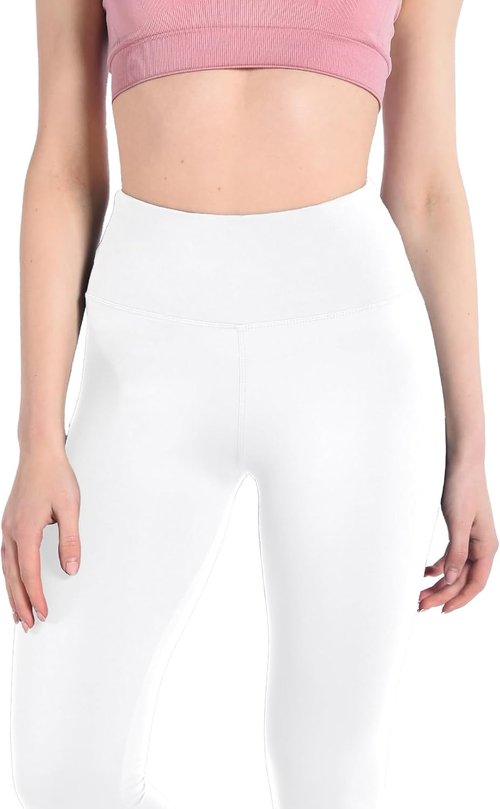 Ipletix Capri Leggings - High Waist Women's Yoga Pants for Comfort & Style | Soft White
