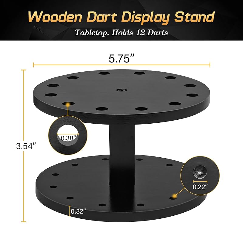 Wooden Dart Holder Stand for Desk or Shelf – Holds 12 Fully Assembled