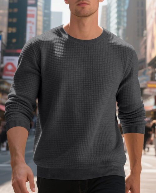 LIZALIG Men's Tee - Breathable Solid Color Round Neck Shirt for Gym & Casual Wear