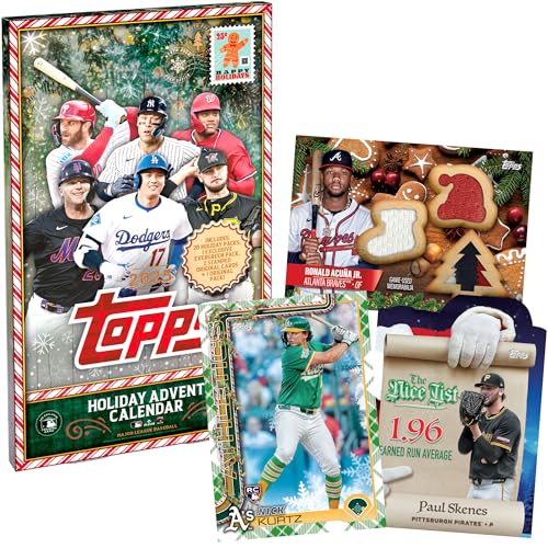 2025 Topps Holiday MLB Baseball Advent Calendar - Factory Sealed - Christmas Collectible - Includes 24 Packs with Stars & Parallels
