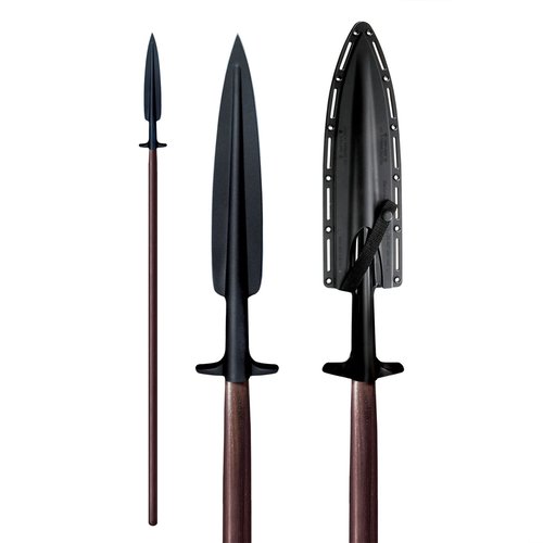 Cold Steel Boar Hunting Spear with 18" SK-5 Blade, Ash Wood Shaft and Sheath, 89" - Long Medieval Tactical Survival Weapon for Combat, Throwing, Self Defense, Outdoor Hiking and Fishing