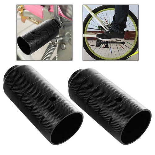 Dilwe Axle Foot Pegs, Stunt Pegs Footrest Pedal, Universal Fit, Black, Alloy Steel, Front/ Rear, Dirt Bike