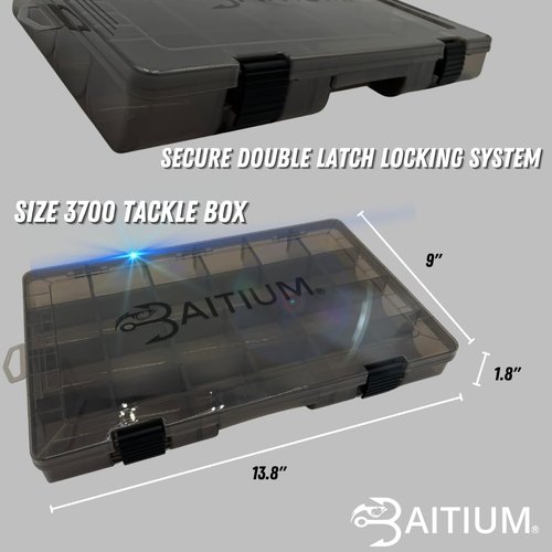 Baitium Tackle Box Organizer - Versatile Fishing Storage with Dividers | 3700 Size (2 Pack)