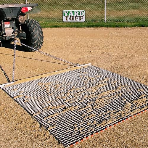 Heavy-Duty Zinc-Plated Steel Mesh Field Surface Leveling Drag Mat 4x4 - Yard Tuff