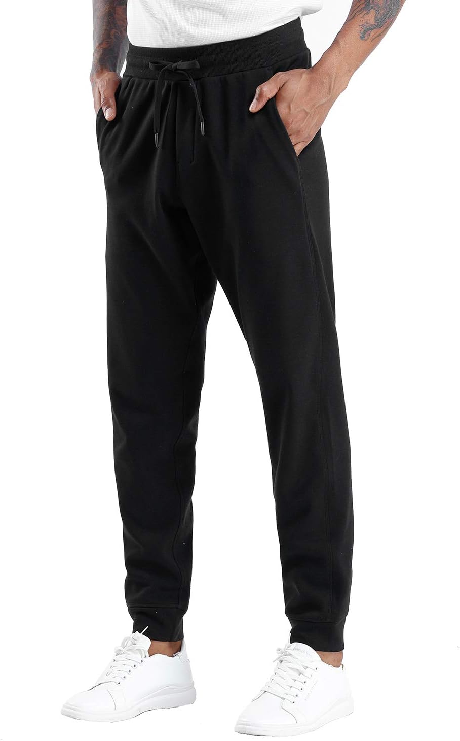 The Gym People Men's Fleece Joggers - Loose-Fit Style with Deep Pockets | Comfortable & Stylish