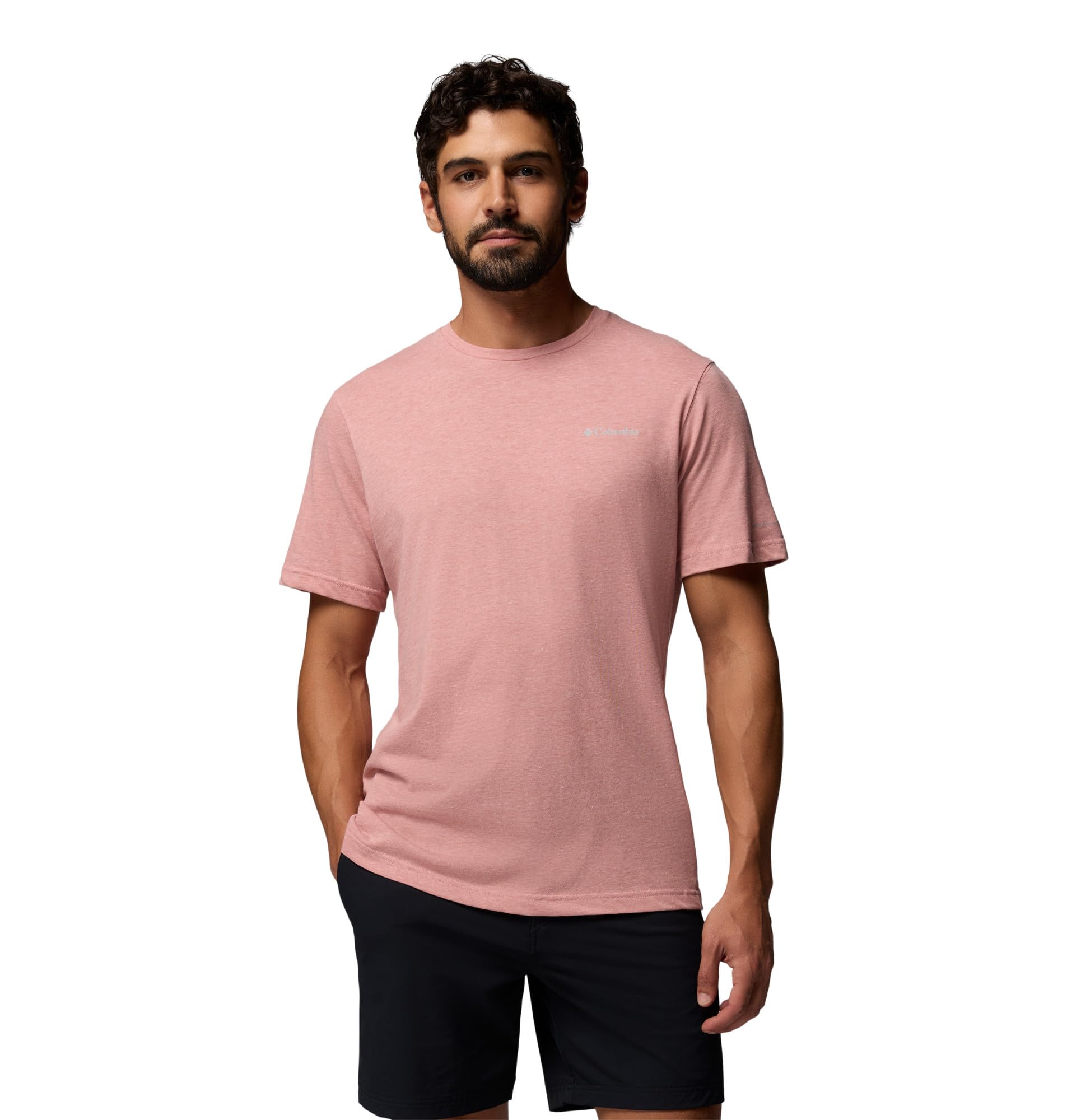 Columbia Men's Thistletown Hills Short Sleeve T-Shirt, Washed Red/Heather, 4X Tall