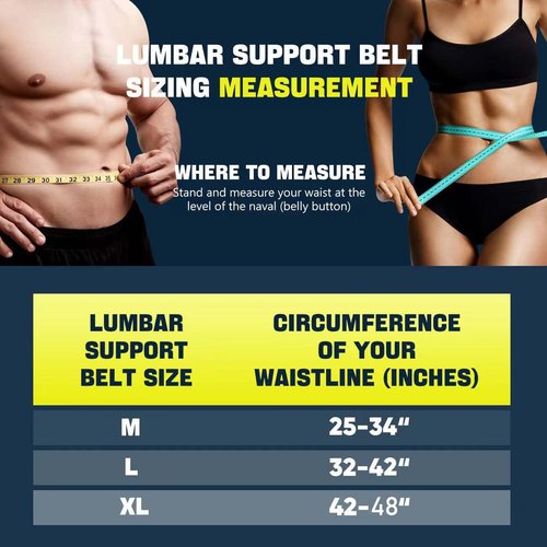ArbruKa Back Brace Lumbar back Support Belt for Lower Back Pain Relief, Weight lifting, House Cleaner,Compression Belt for Men and Women