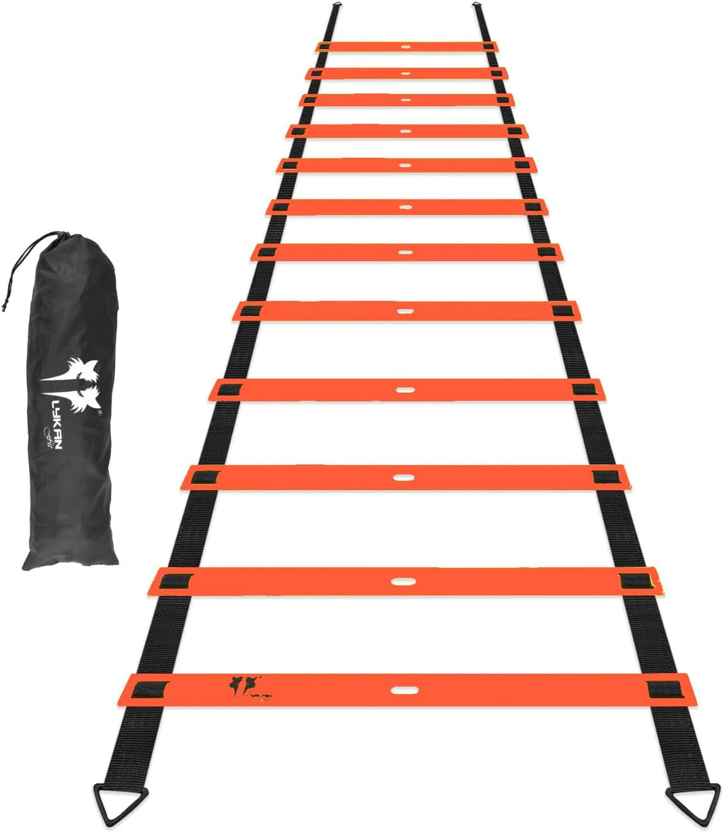 Skiennix 20ft Agility Ladder - Speed Training Equipment for Soccer, Football & Fitness | Includes Carry Bag