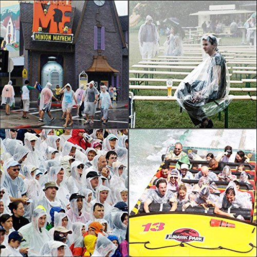 Disposable Rain Ponchos for Adults 10 Pack — Family Travel Waterproof Gear with Kids Variants