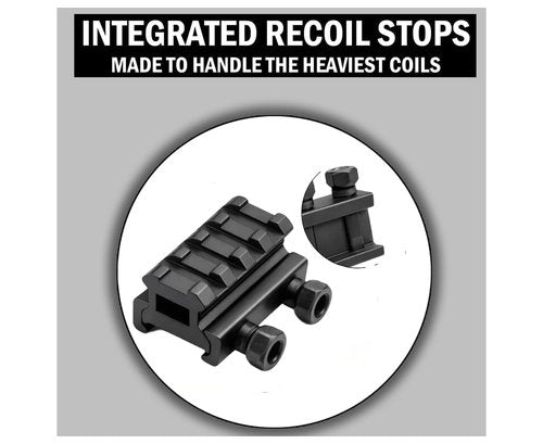 Gotical 3/4" Riser 4-Slot Low See-Thru Riser Weaver Picatinny Rail Scope Mount Rail (Pack of 2)