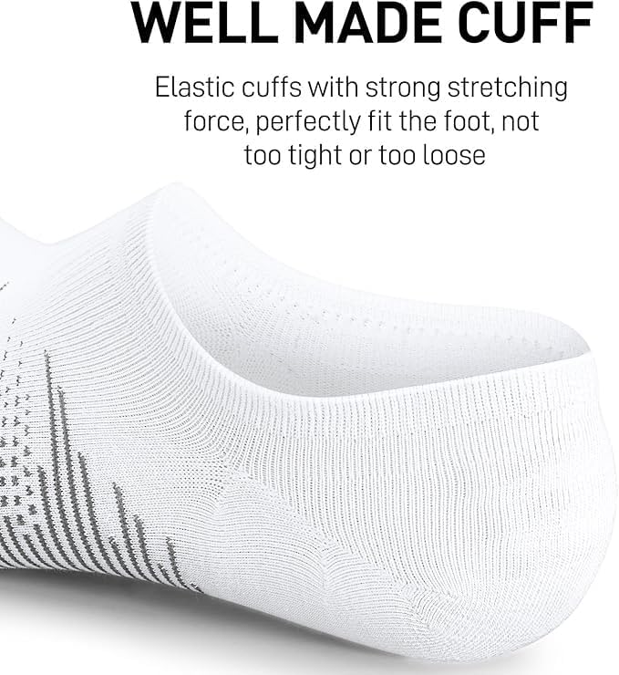 Wernies No Show Socks for Men - 10 Pairs of Low Cut Cotton Socks with Non-Slip Grips | Sizes 6-10 & 11-13