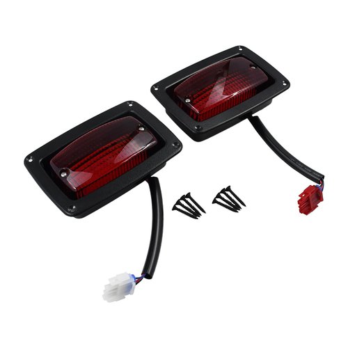 Congparts 1017035 Golf Carts LED Rear Taillights Kit 12V Compatible with Club Car DS 1982-UP Golf Cart Compatible with Yamaha G14 G16 G19 G22 Golf Cart 3 Wire Wiring Plug Led Tail Lights