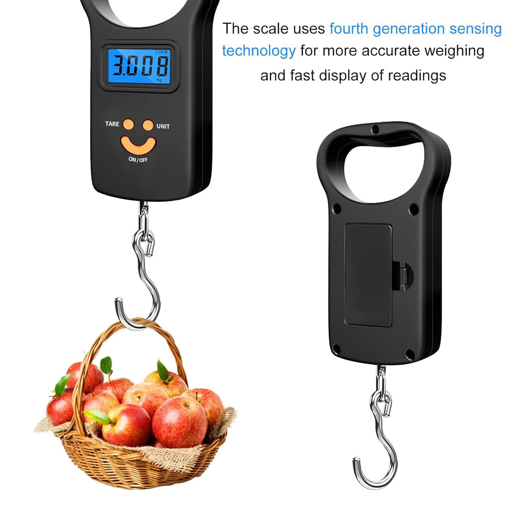 SKEAP Digital Fish Scale | 110lb Capacity with Backlit LCD Display - Ideal Fishing Gifts for Men