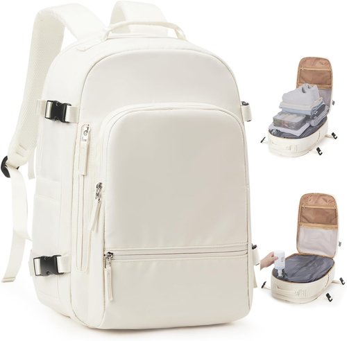 Coofay Vacuum Backpack - Travel Compression System with Pump | Lightweight Carry-On for Women